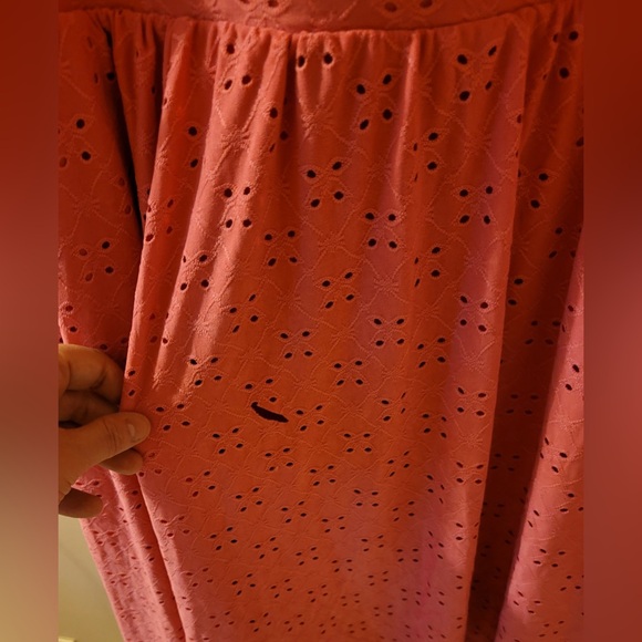 Beautiful Flirty Pink Eyelet Dress - Picture 4 of 6